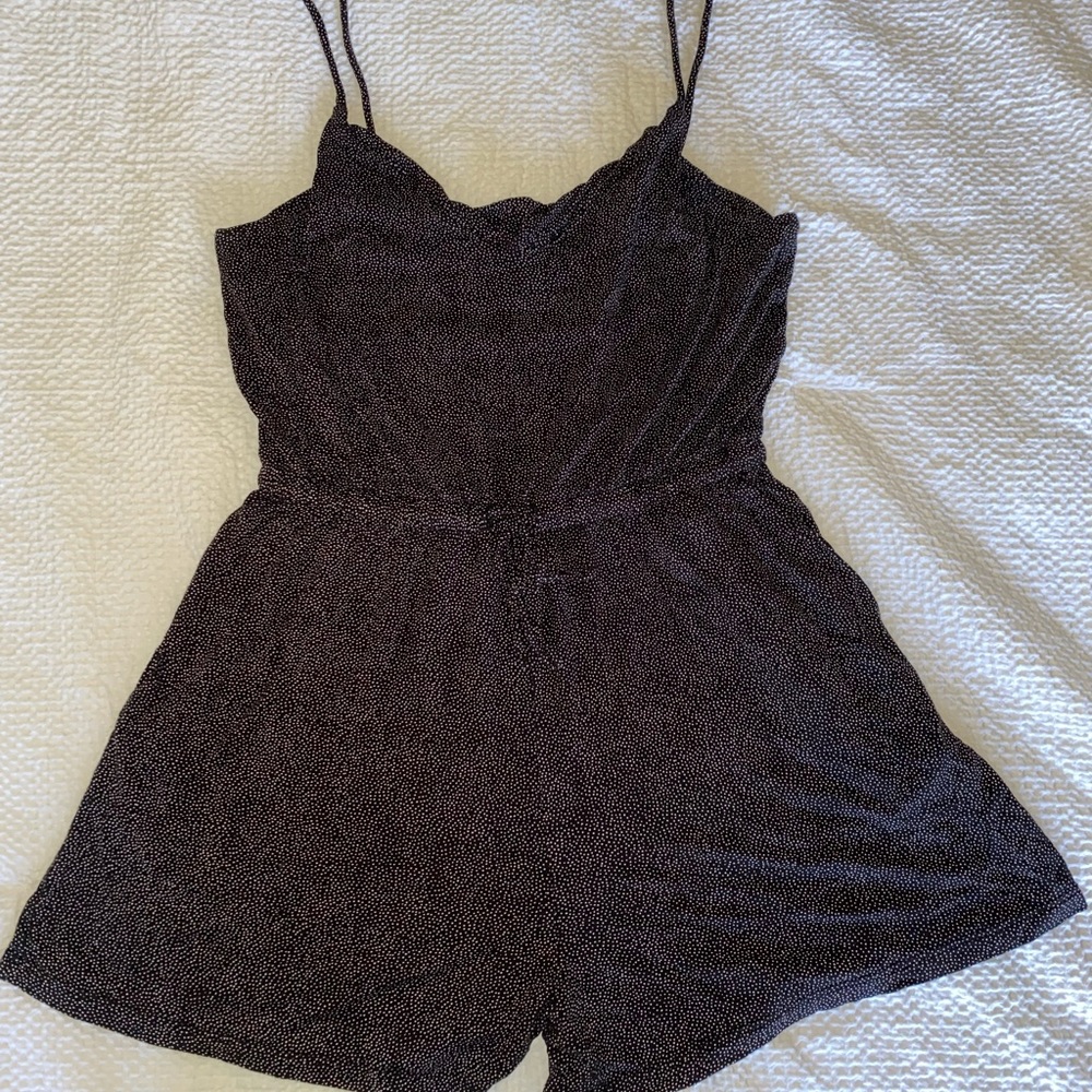 black Jumpsuit with polkadots